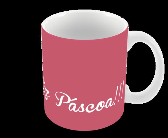 Caneca Polímero Feliz Páscoa Personalizada