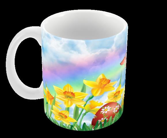 Caneca Polímero Feliz Páscoa Personalizada