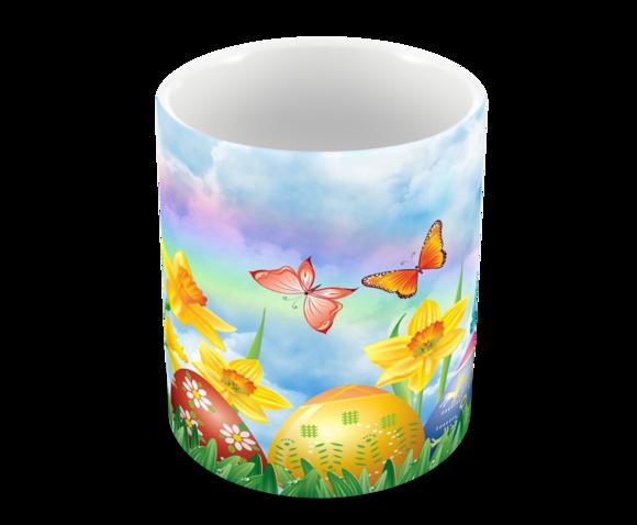 Caneca Polímero Feliz Páscoa Personalizada