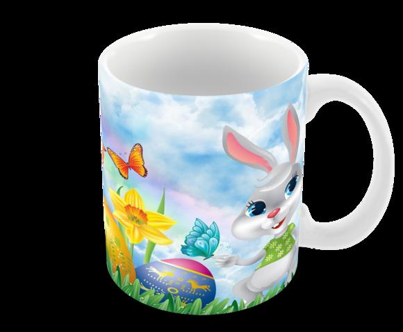 Caneca Polímero Feliz Páscoa Personalizada