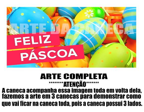 Caneca Polímero Feliz Páscoa Personalizada