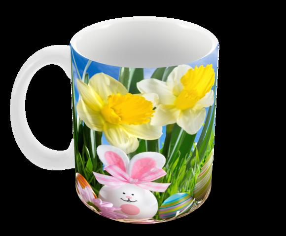 Caneca Polímero Feliz Páscoa Personalizada