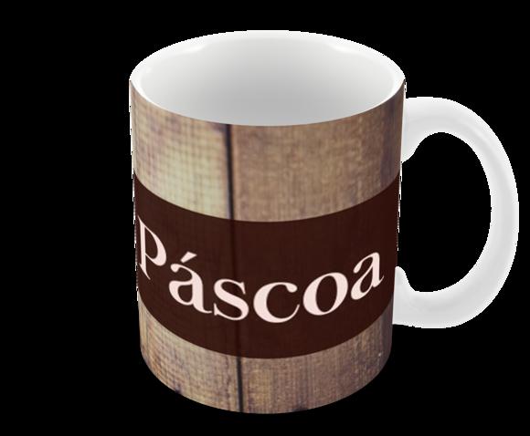 Caneca Polímero Feliz Páscoa Personalizada