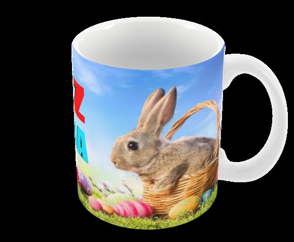 Caneca Polímero Feliz Páscoa Personalizada