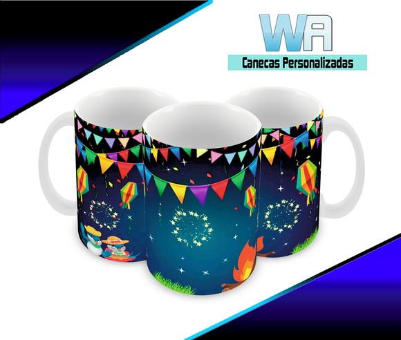 Caneca Polímero Festa Junina Personalizada