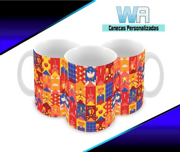 Caneca Polímero Festa Junina Personalizada