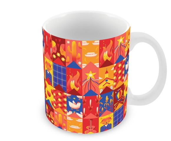 Caneca Polímero Festa Junina Personalizada