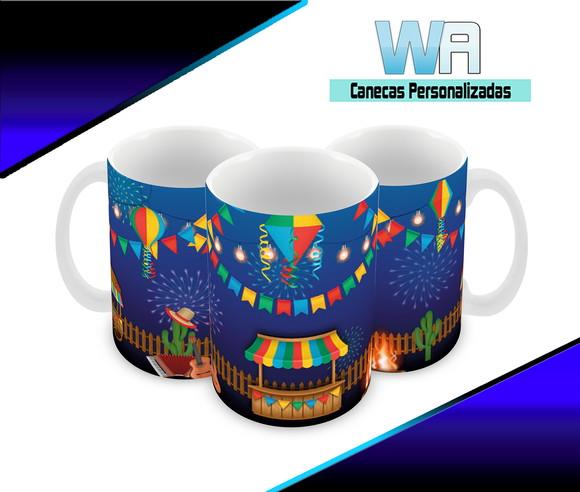 Caneca Polímero Festa Junina Personalizada