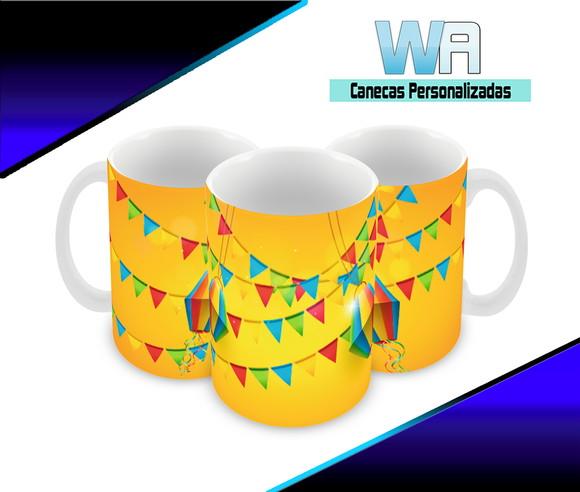 Caneca Polímero Festa Junina Personalizada