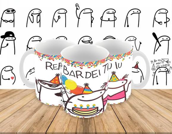 Caneca Polímero Flork Aniversário Personalizada