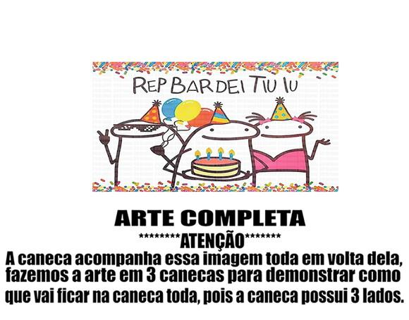 Caneca Polímero Flork Aniversário Personalizada