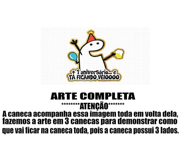 Caneca Polímero Flork Aniversário Personalizada