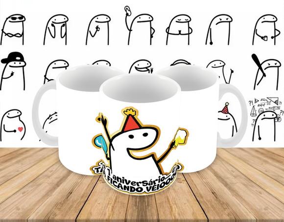 Caneca Polímero Flork Aniversário Personalizada