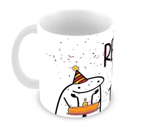 Caneca Polímero Flork Aniversário Personalizada