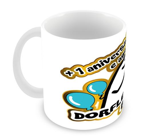 Caneca Polímero Flork Aniversário Personalizada