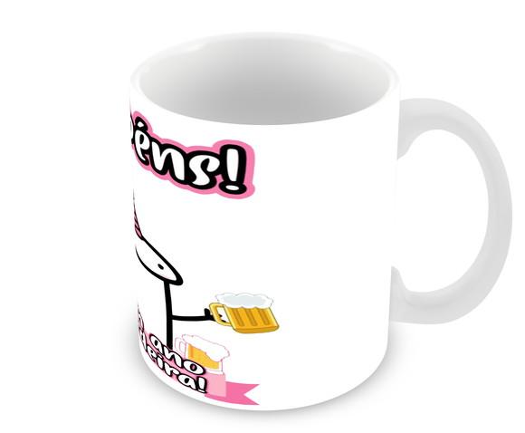 Caneca Polímero Flork Aniversário Personalizada