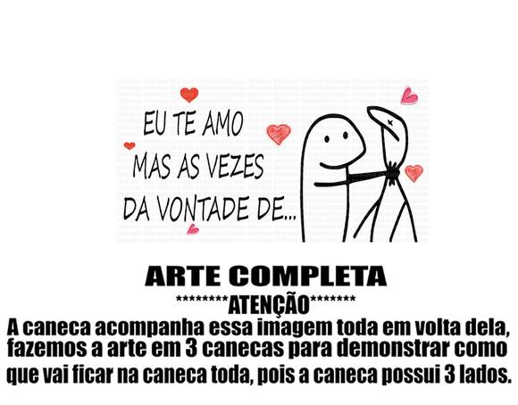 Caneca Polímero Flork Eu Te Amo Personalizada