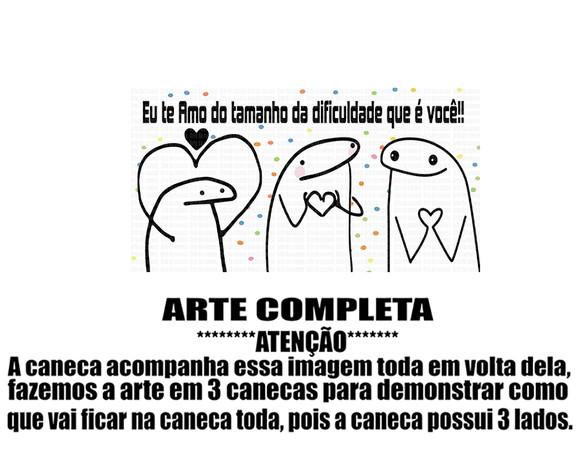 Caneca Polímero Flork Eu Te Amo Personalizada