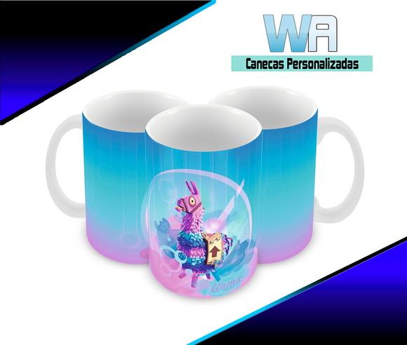 Caneca Polímero Fortnite Llama Personalizada
