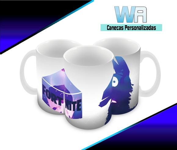 Caneca Polímero Fortnite Llama Personalizada
