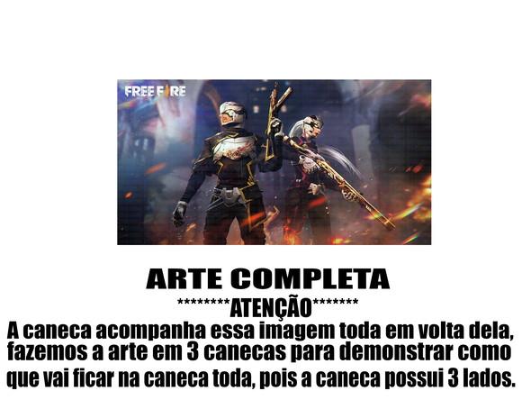 Caneca Polímero Free Fire Personalizada
