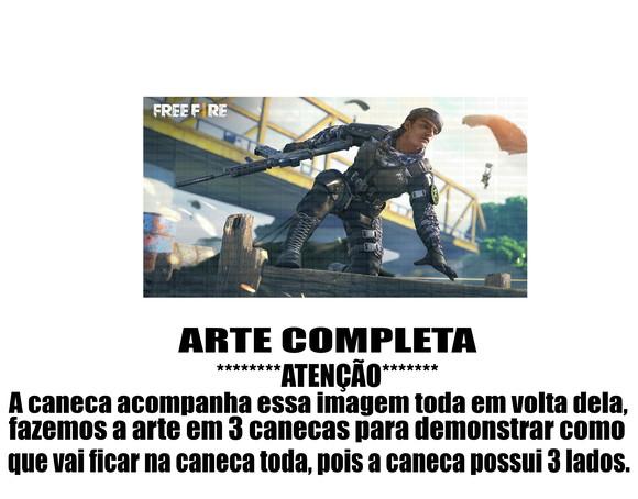 Caneca Polímero Free Fire Personalizada