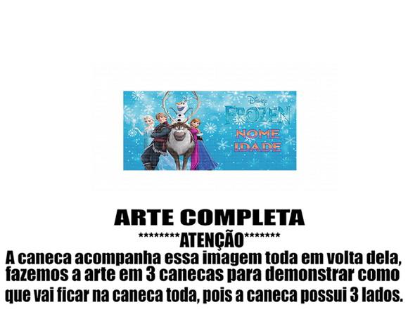 Caneca Polímero Frozen 2 Nome Personalizada