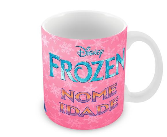 Caneca Polímero Frozen 2 Nome Personalizada