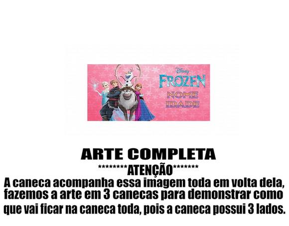 Caneca Polímero Frozen 2 Nome Personalizada