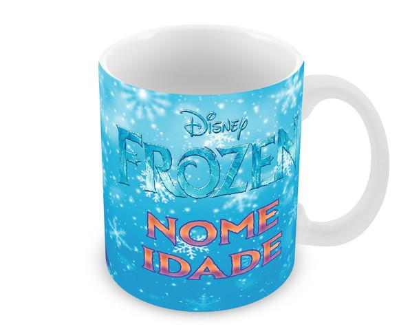 Caneca Polímero Frozen 2 Nome Personalizada