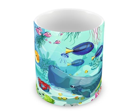 Caneca Polímero Fundo do Mar Personalizada