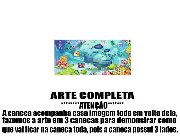 Caneca Polímero Fundo do Mar Personalizada