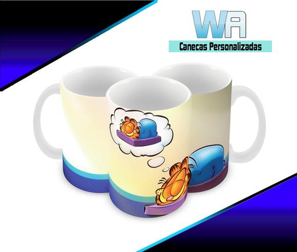 Caneca Polímero Garfield Personalizada