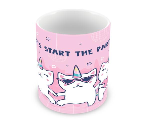 Caneca Polímero Gatinho Unicórnio Personalizada