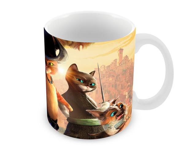 Caneca Polímero Gato de Botas 2 Personalizada