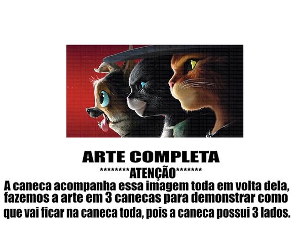 Caneca Polímero Gato de Botas 2 Personalizada