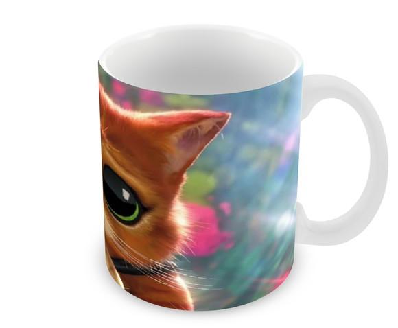 Caneca Polímero Gato de Botas 2 Personalizada
