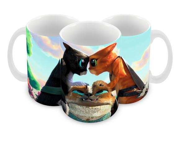 Caneca Polímero Gato de Botas 2 Personalizada