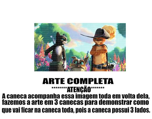 Caneca Polímero Gato de Botas 2 Personalizada