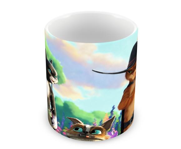 Caneca Polímero Gato de Botas 2 Personalizada