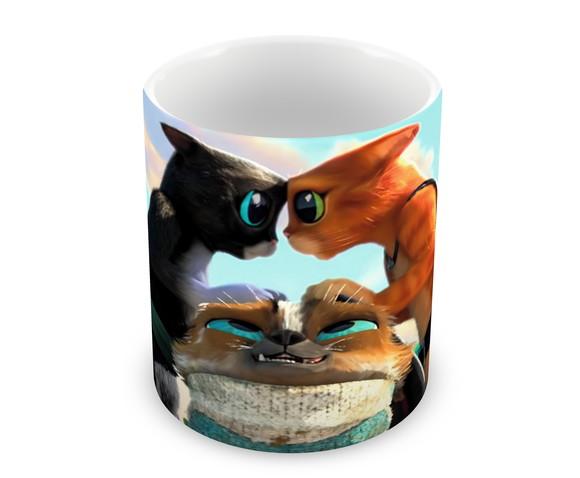 Caneca Polímero Gato de Botas 2 Personalizada