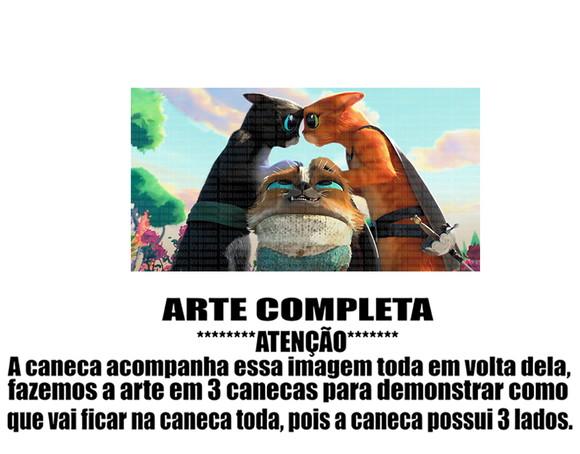 Caneca Polímero Gato de Botas 2 Personalizada