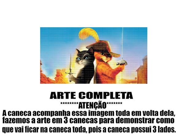Caneca Polímero Gato de Botas 2 Personalizada
