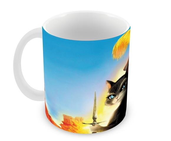 Caneca Polímero Gato de Botas 2 Personalizada