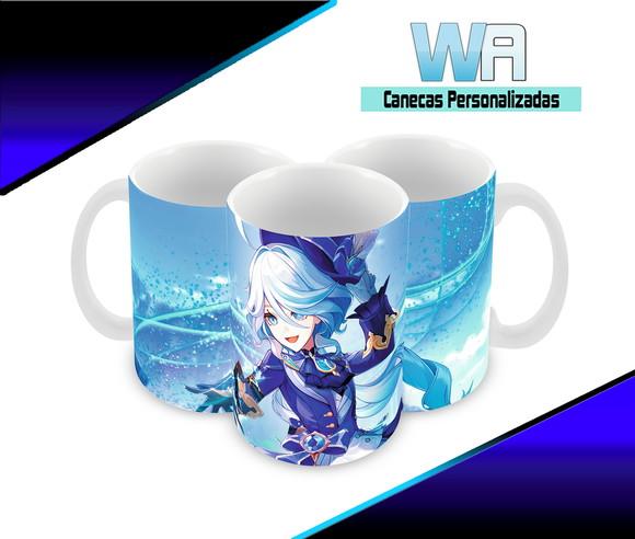 Caneca Polímero Genshin Impact Furina Personalizada
