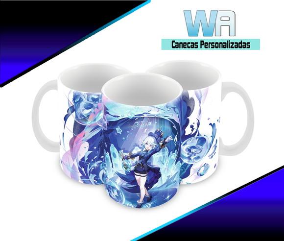 Caneca Polímero Genshin Impact Furina Personalizada