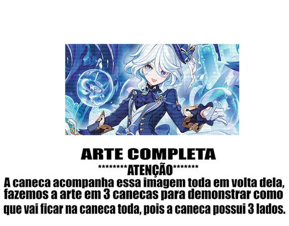 Caneca Polímero Genshin Impact Furina Personalizada