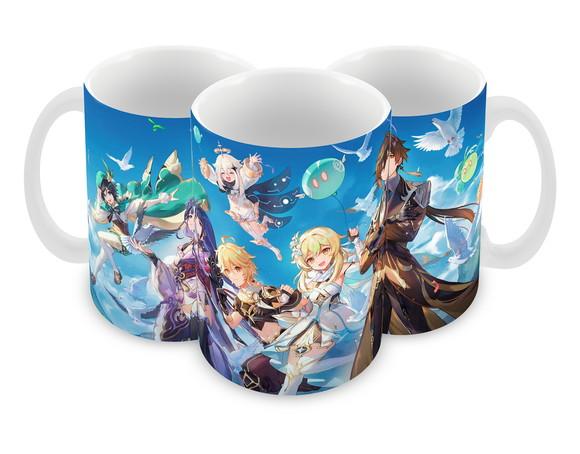 Caneca Polímero Genshin Impact Personalizada