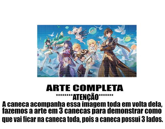 Caneca Polímero Genshin Impact Personalizada