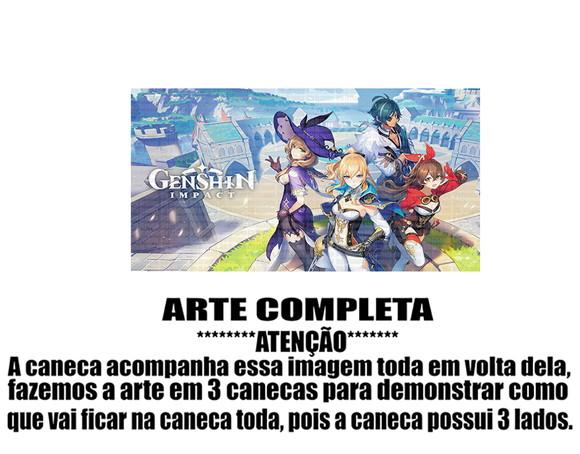 Caneca Polímero Genshin Impact Personalizada